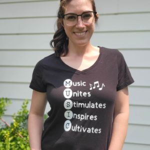M-U-S-I-C Acronym V-Neck T-Shirt