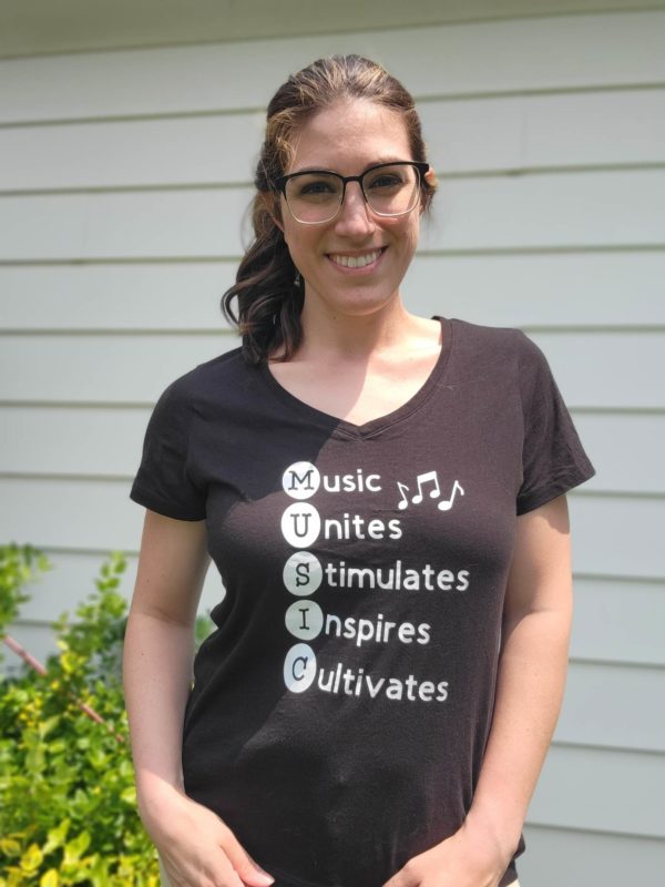 M-U-S-I-C Acronym V-Neck T-Shirt
