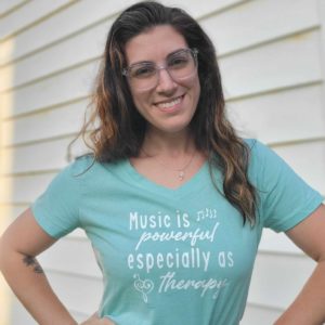 V-neck Music is Powerful Shirt