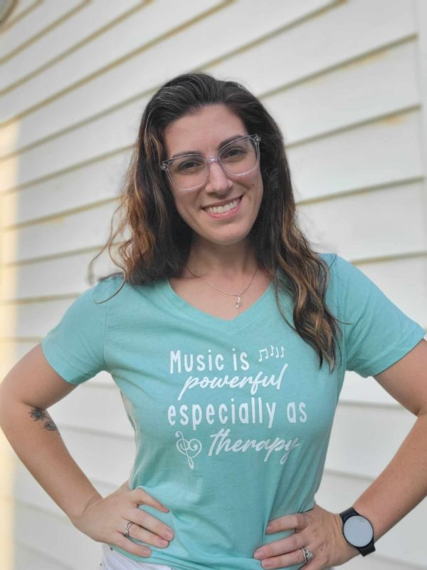 V-neck Music is Powerful Shirt